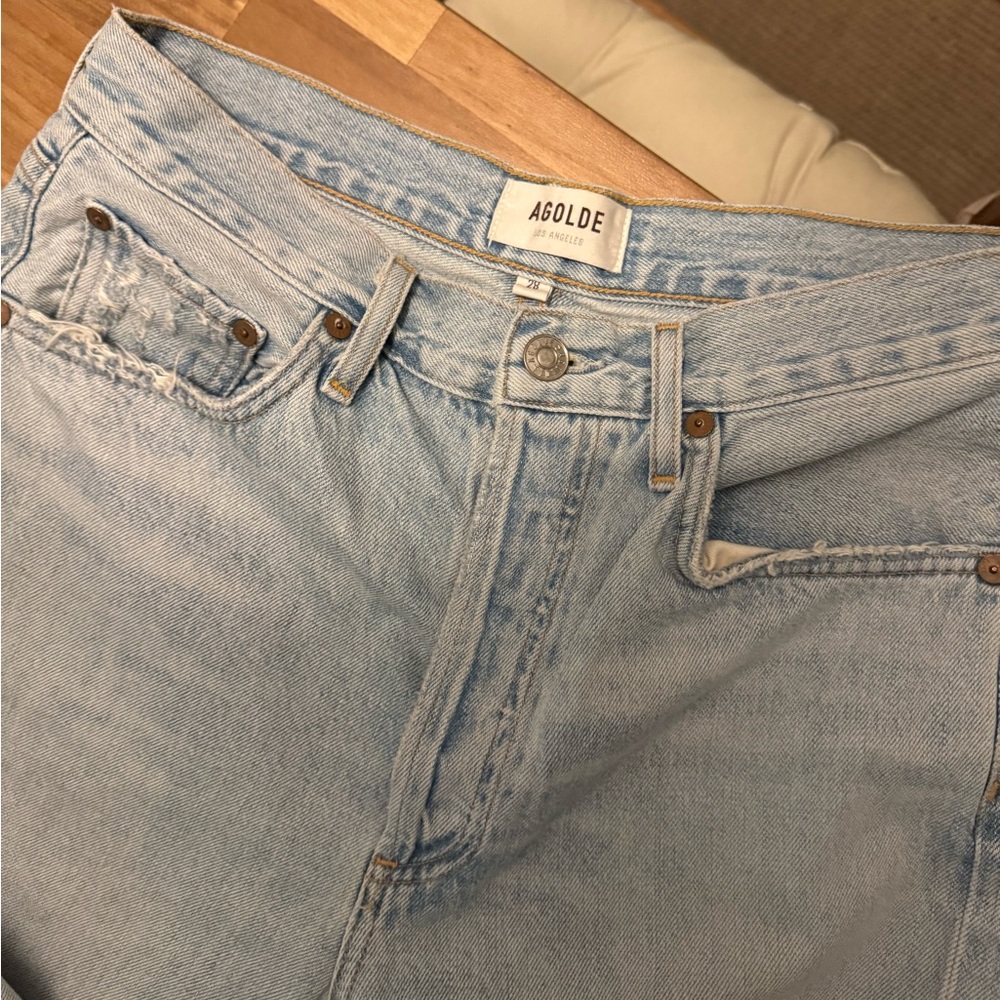 Agolde Faded Blue Denim Jeans
